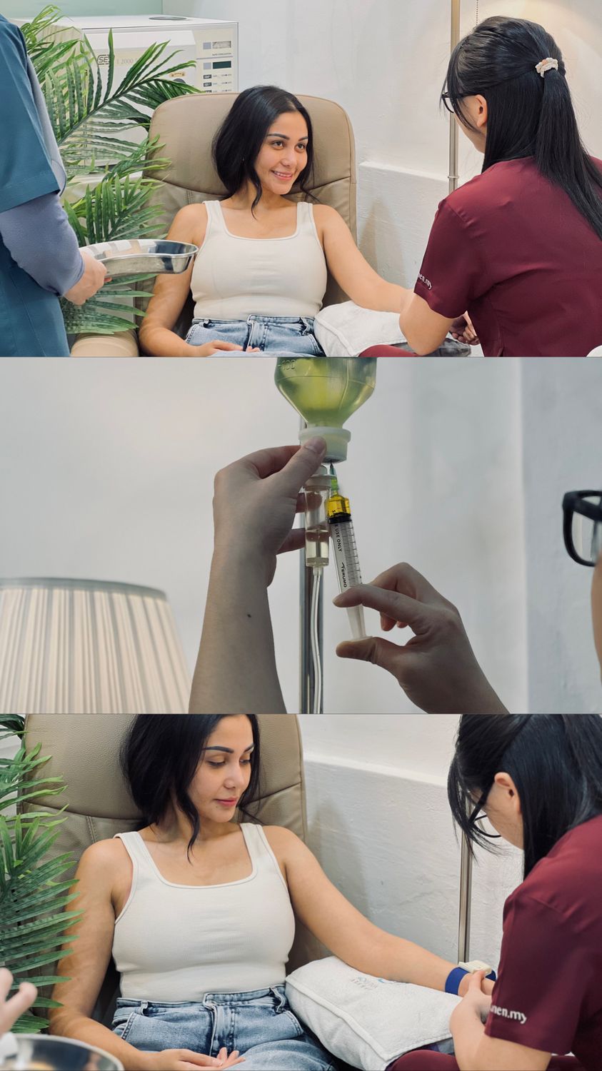 長壽 infusion session at AOKLINIK Penang